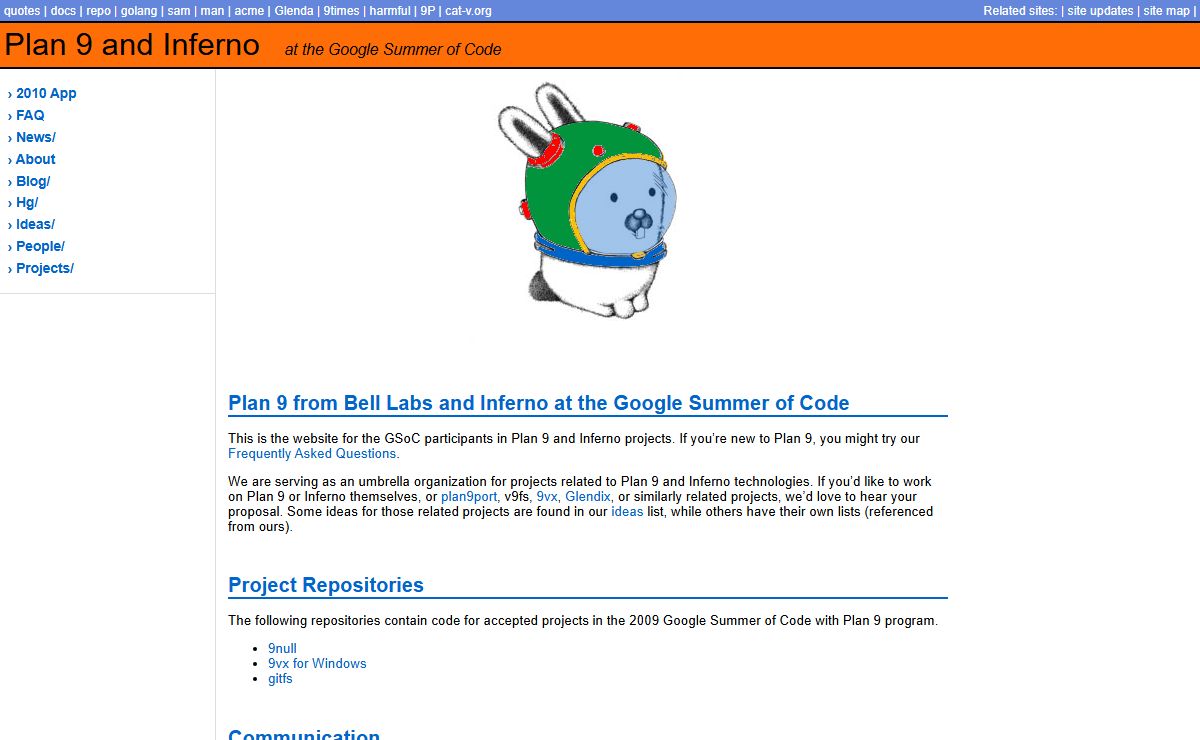 Plan 9 and Inferno at the Google Summer of Code