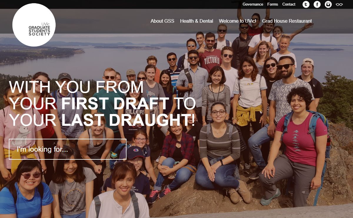 UVic Graduate Students' Society – with you from your first draft to your last draught