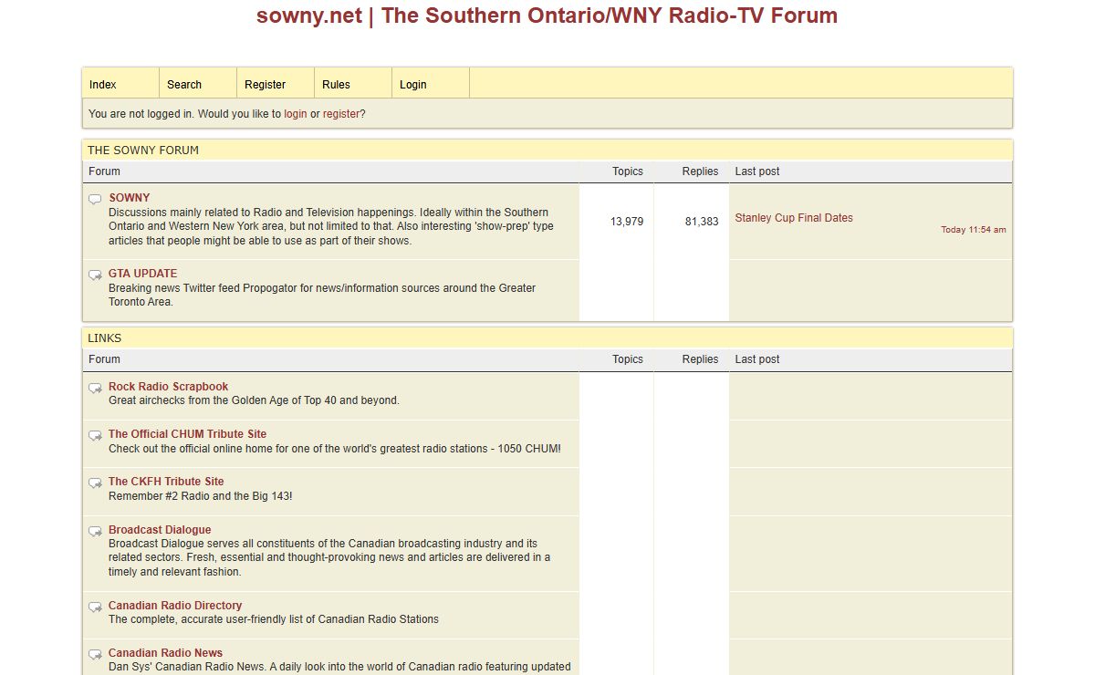The Southern Ontario/WNY Radio-TV Forum
