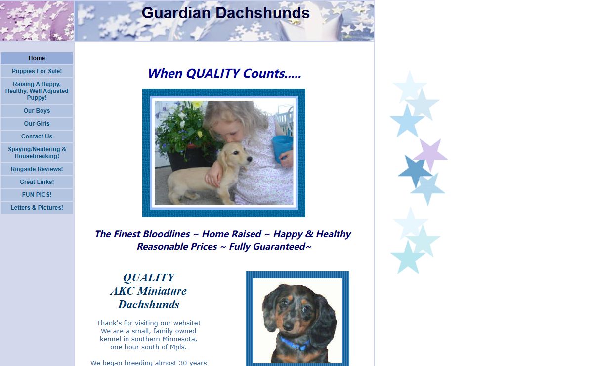 Guardian Kennel, Dachshund puppies miniature Minnesota MN