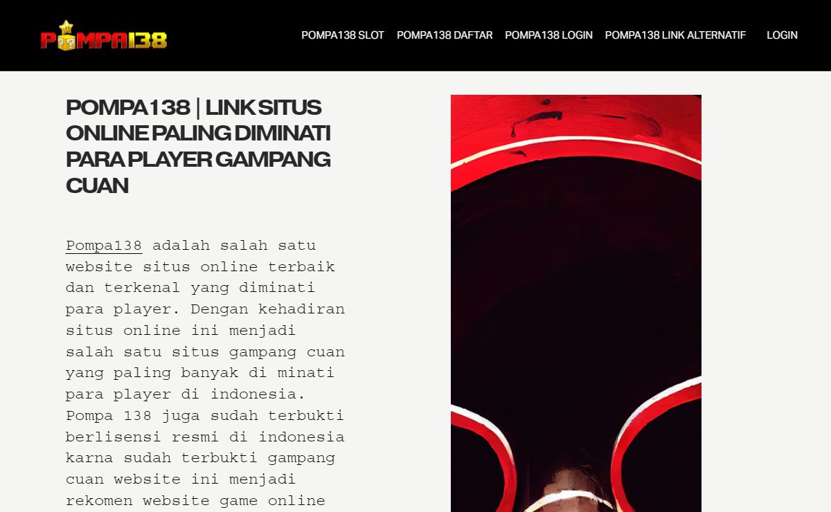 Pompa138 | Link Situs Online Paling Diminati Para Player Gampang Cuan