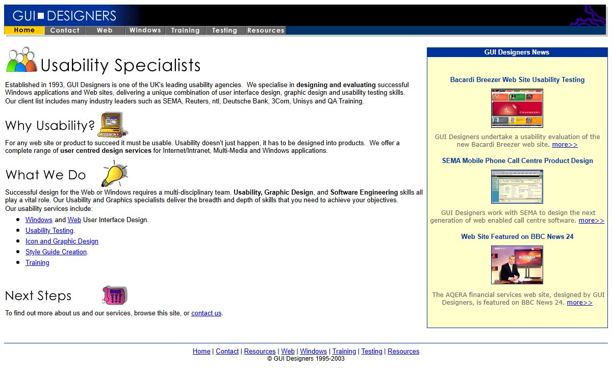 GUI Designers - Web and User Interface Design, Testing and Training