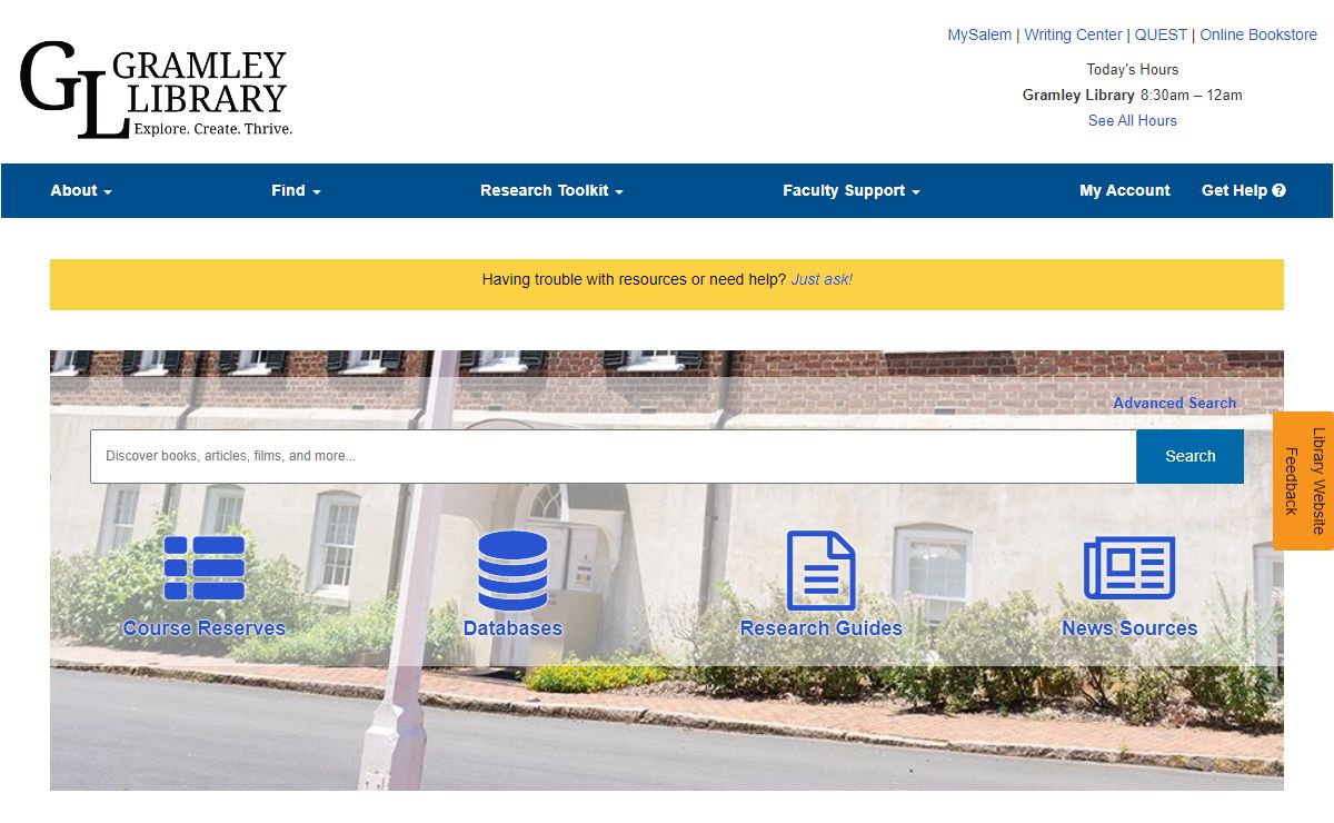 Home - Salem Libraries - Home at Salem Academy & College