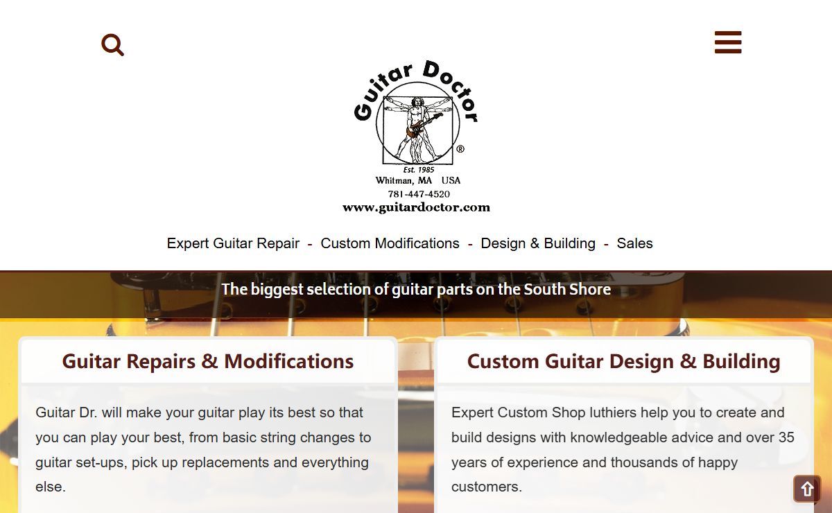 Guitar Doctor | Whitman, MA USA | Expert Guitar Repair | Custom Modifications | Custom Design and Building | Guitar Sales | Parts and Accessories