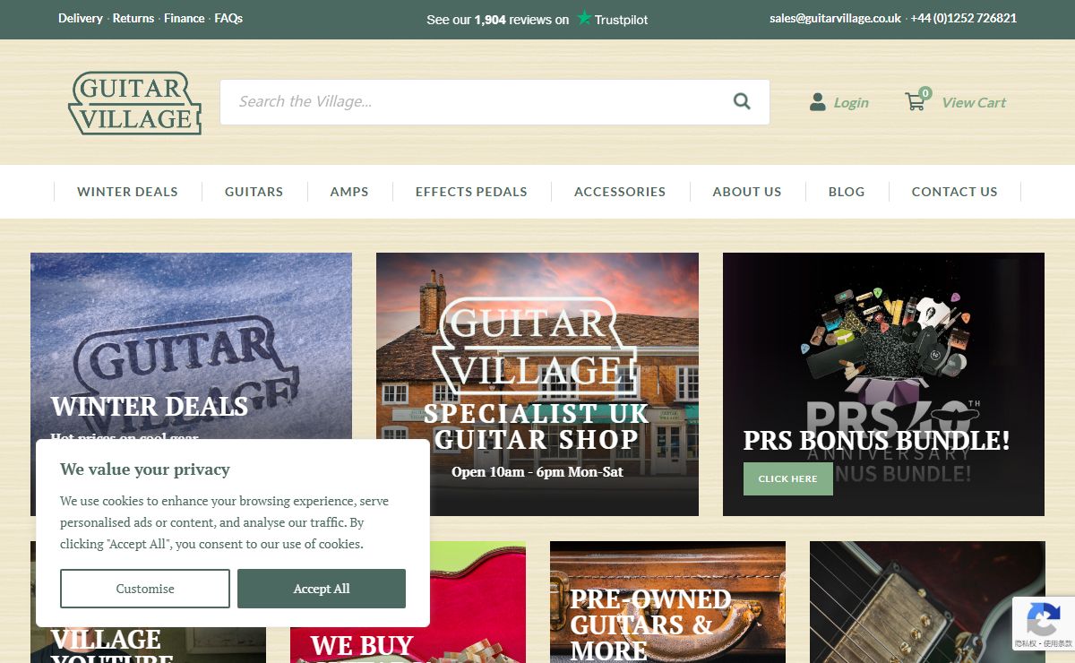 Guitar Shop UK | 1000+ Guitars in Stock | Guitar Village
