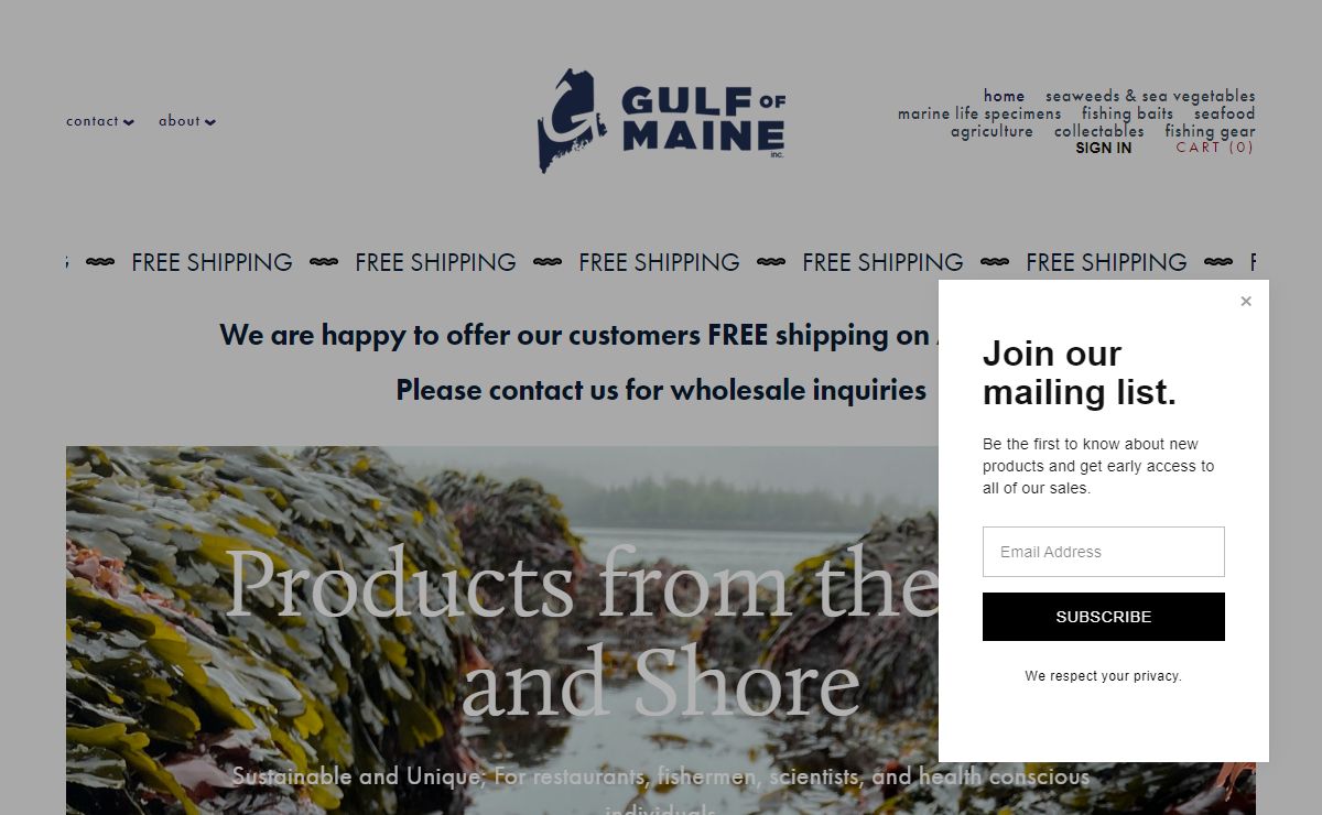 Gulf of Maine, Inc. - FREE SHIPPING | Marine Science, Seaweed