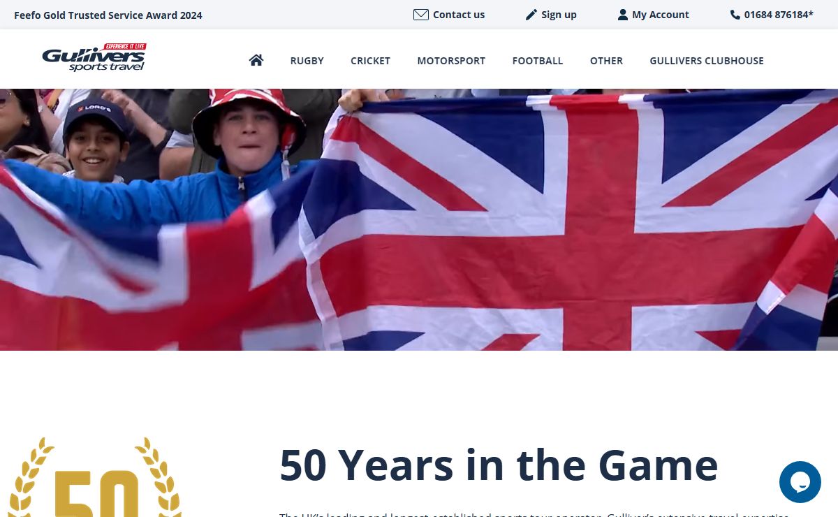 Gullivers Sports Travel | Rugby, Cricket, Motorsport, Golf, Hockey, Supporter Packages, Tours, Travel & Sports Hospitality with tickets