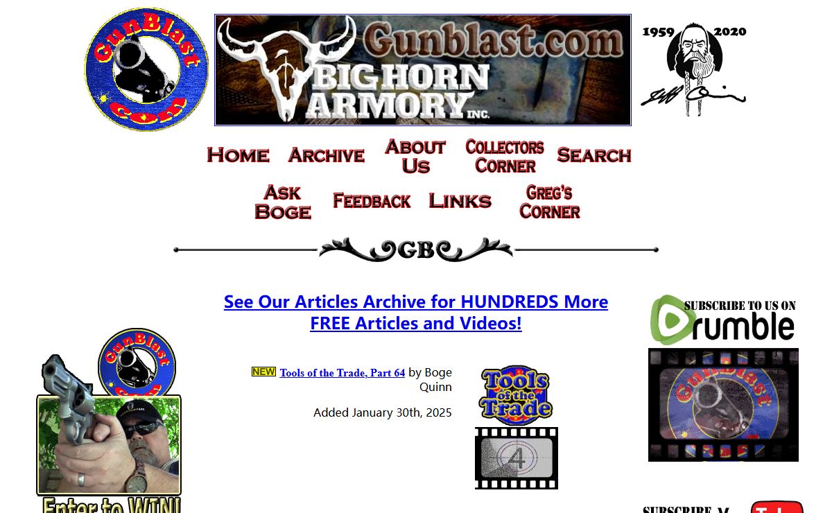 GunBlast.com - Table of Contents