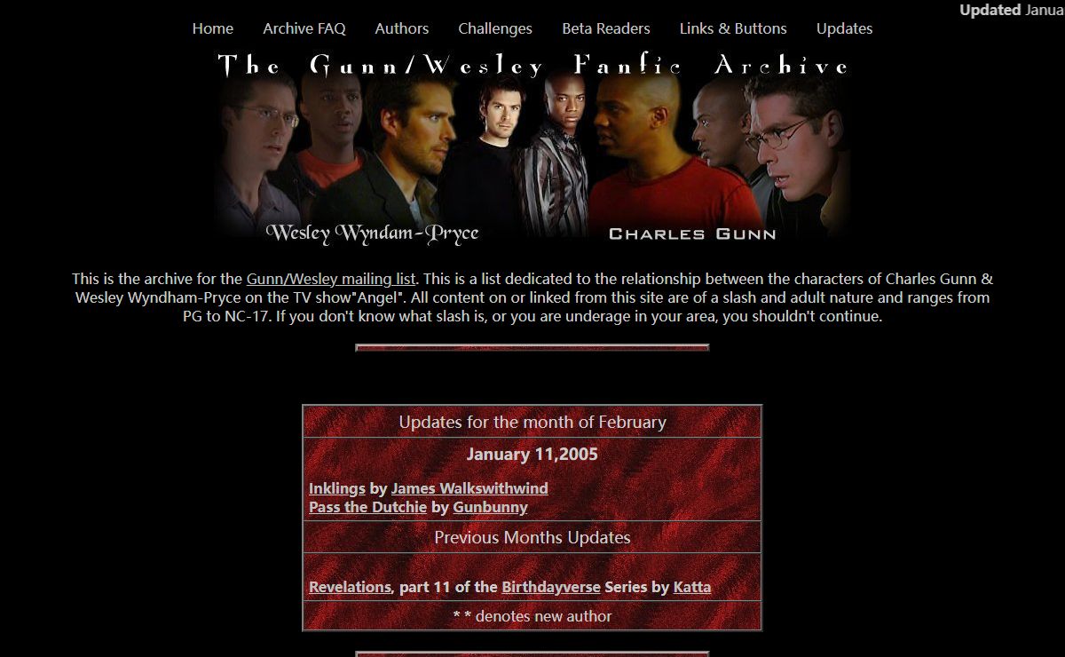 The Gunn/Wesley Fanfic Archive