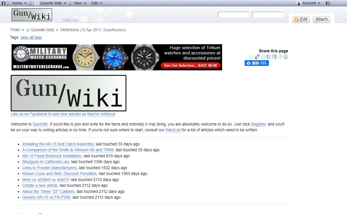 WebHome < Gunwiki < TWiki