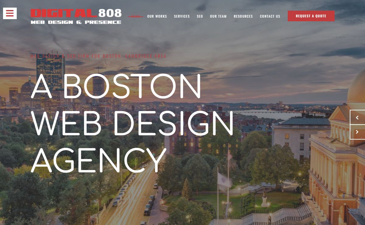Local Boston Web Design, Boston SEO Consulting - Digital808