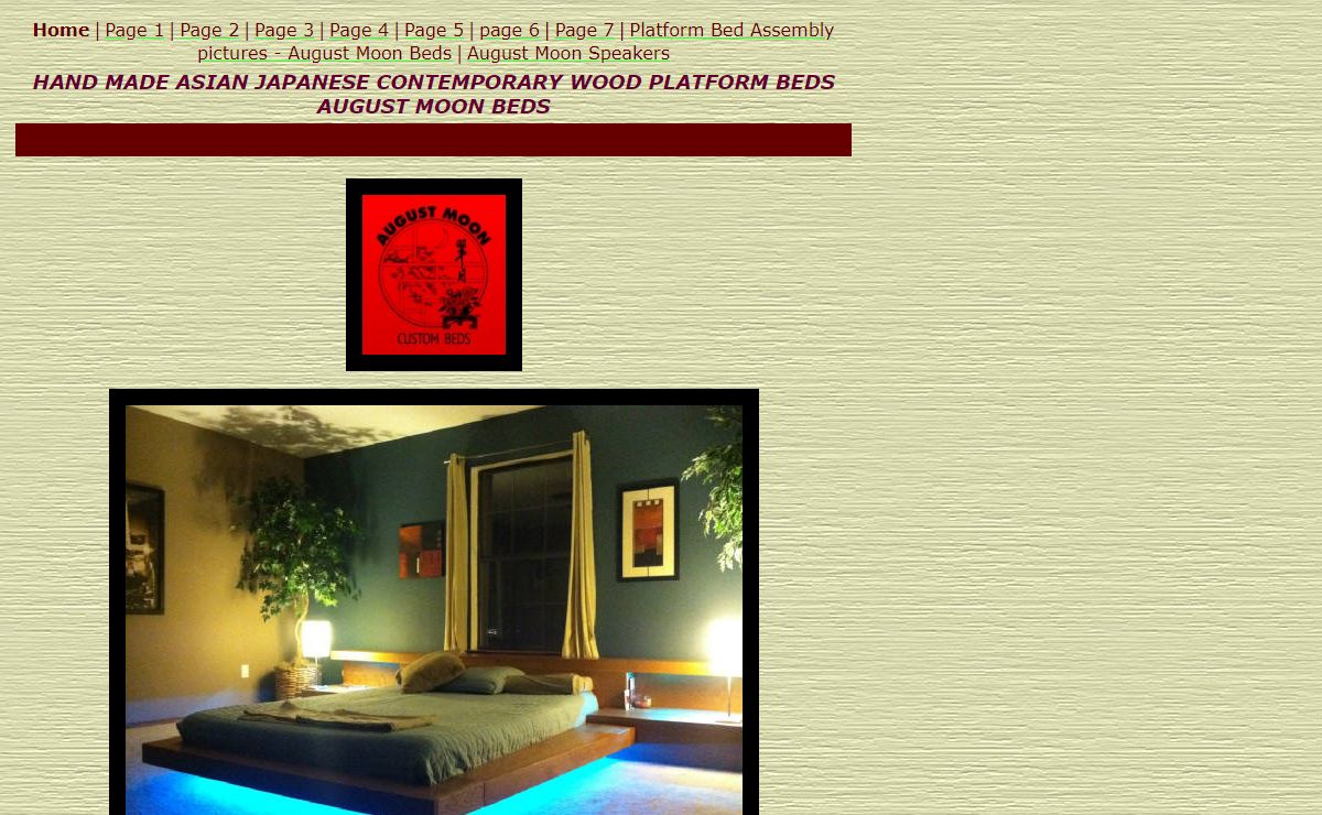 HAND MADE ASIAN CONTEMPORARY WOOD PLATFORM BEDS
