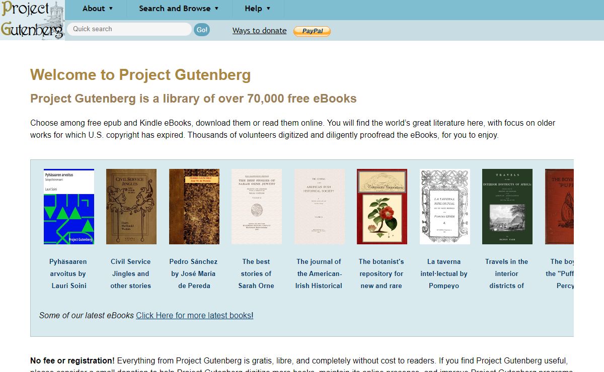 Free eBooks | Project Gutenberg