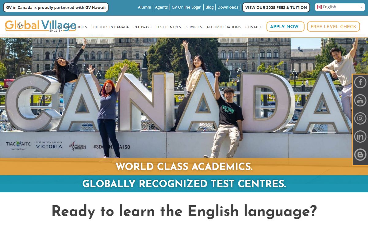 Ready to learn the English Language? | Global Village in Canada