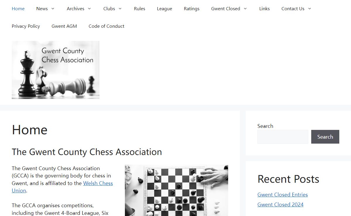 Gwent County Chess Association – WordPress site for the Gwent County Chess Association