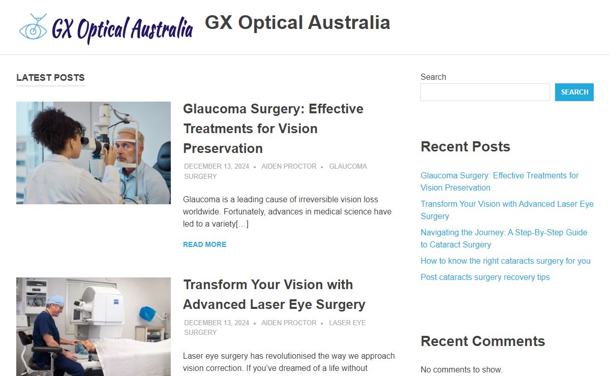 GX Optical Australia - cataract surgery australia