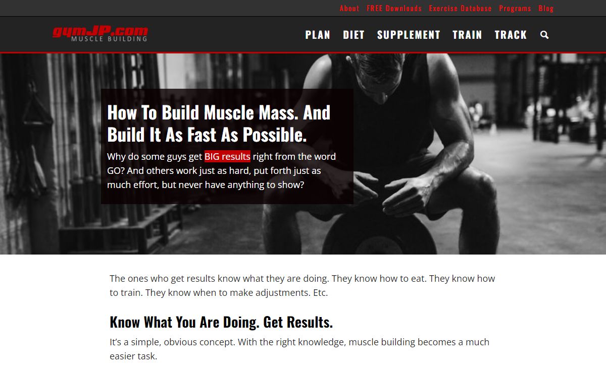 Build Muscle Mass - Complete Muscle Building Guide | gymJP.com
