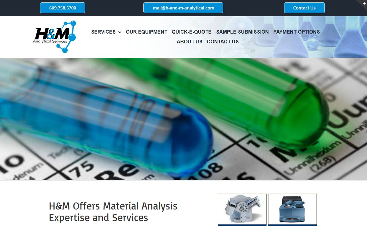 XRD - Material Analysis Lab/Consultants: H&M Analytical