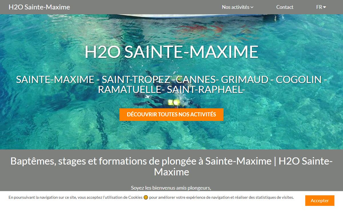 Baptêmes, stages et formations de plongée à Sainte-Maxime | H2O Sainte-Maxime