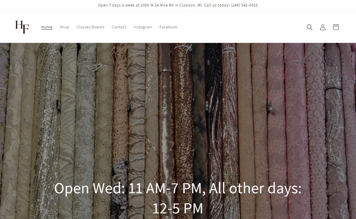 Haberman Fabrics is an independent fabric store located in Clawson, MI