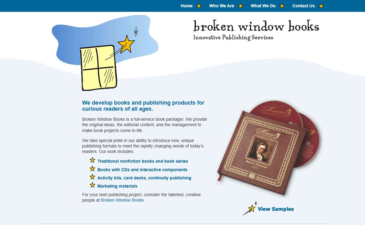 Broken Window Books - Innovative Publishing Services - a full-service book packager | Broken Window