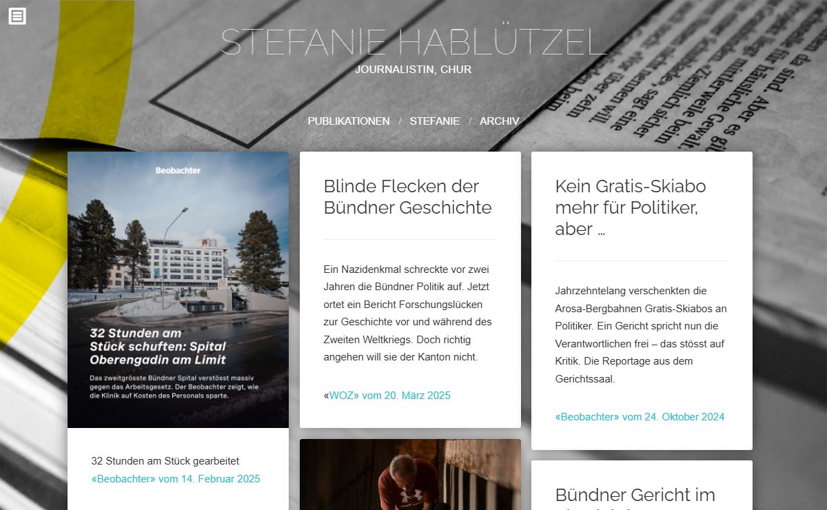 Stefanie Hablützel - Journalistin, Chur