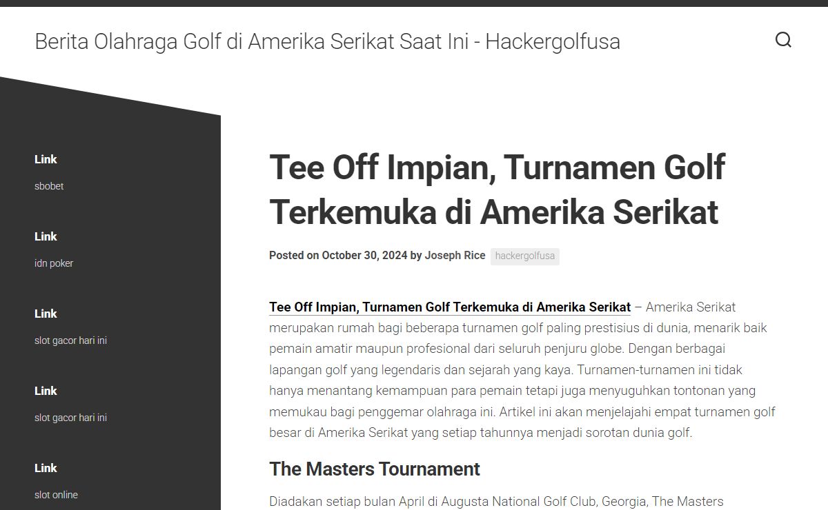 Berita Olahraga Golf di Amerika Serikat Saat Ini - Hackergolfusa