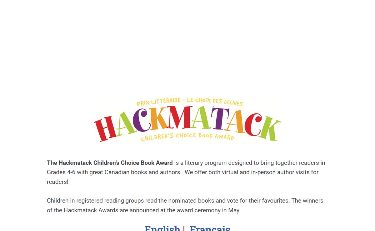 Hackmatack Children’s Choice Book Award