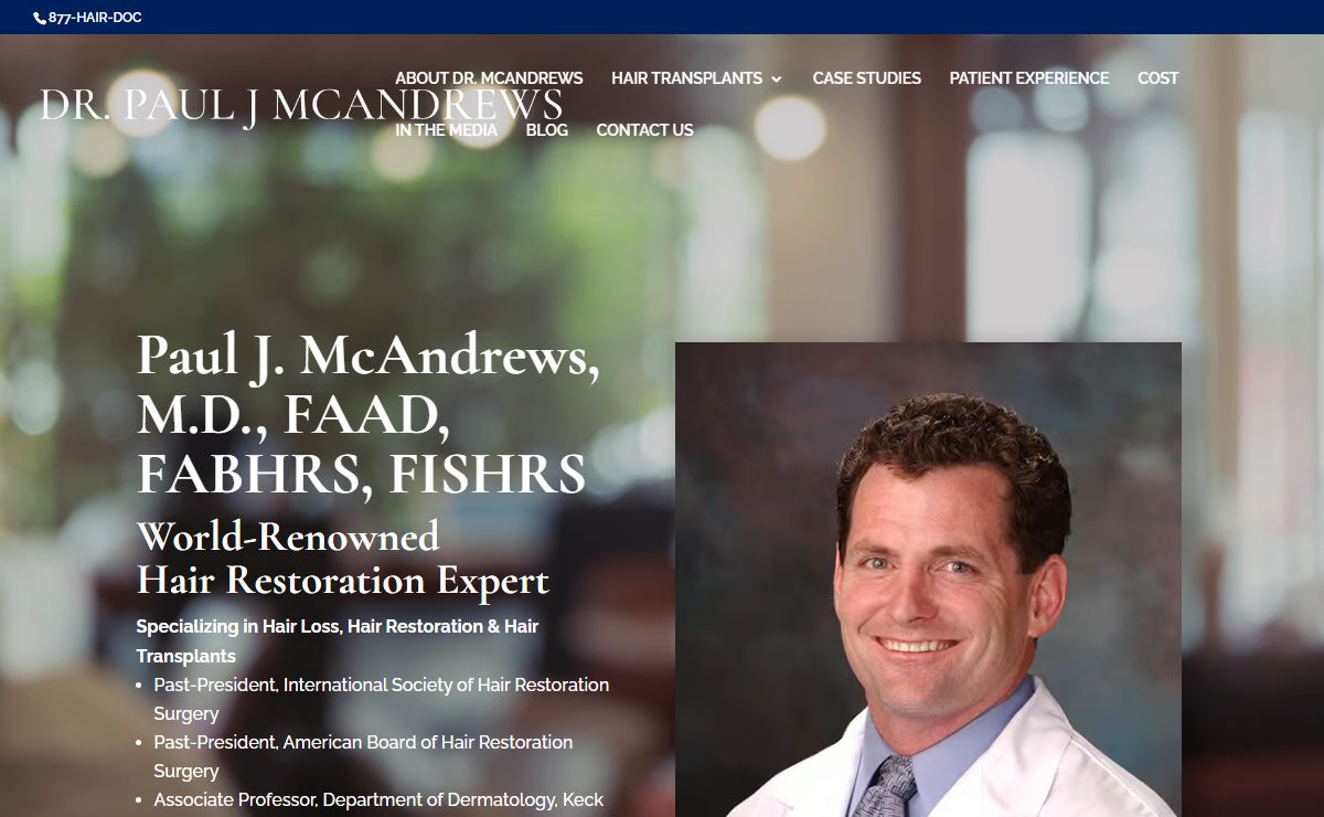 Dr. Paul J. McAndrews, MD | Hair Growth Doctor