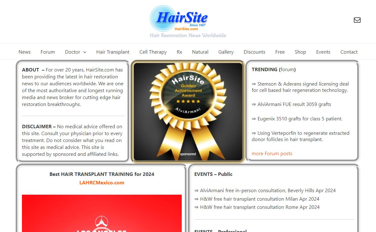 Hair Restoration News Worldwide – Hair Restoration News