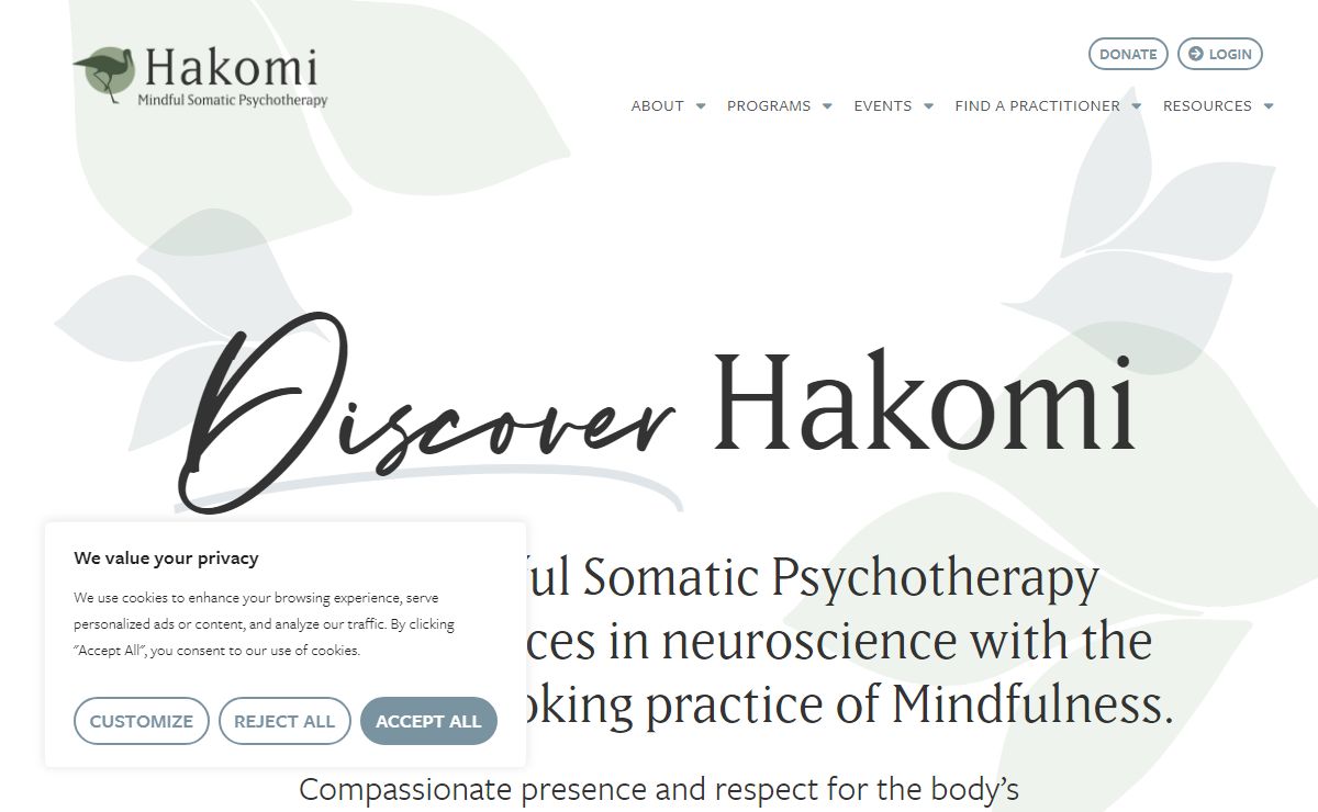 Hakomi Institute - Mindful Somatic Psychotherapy Training