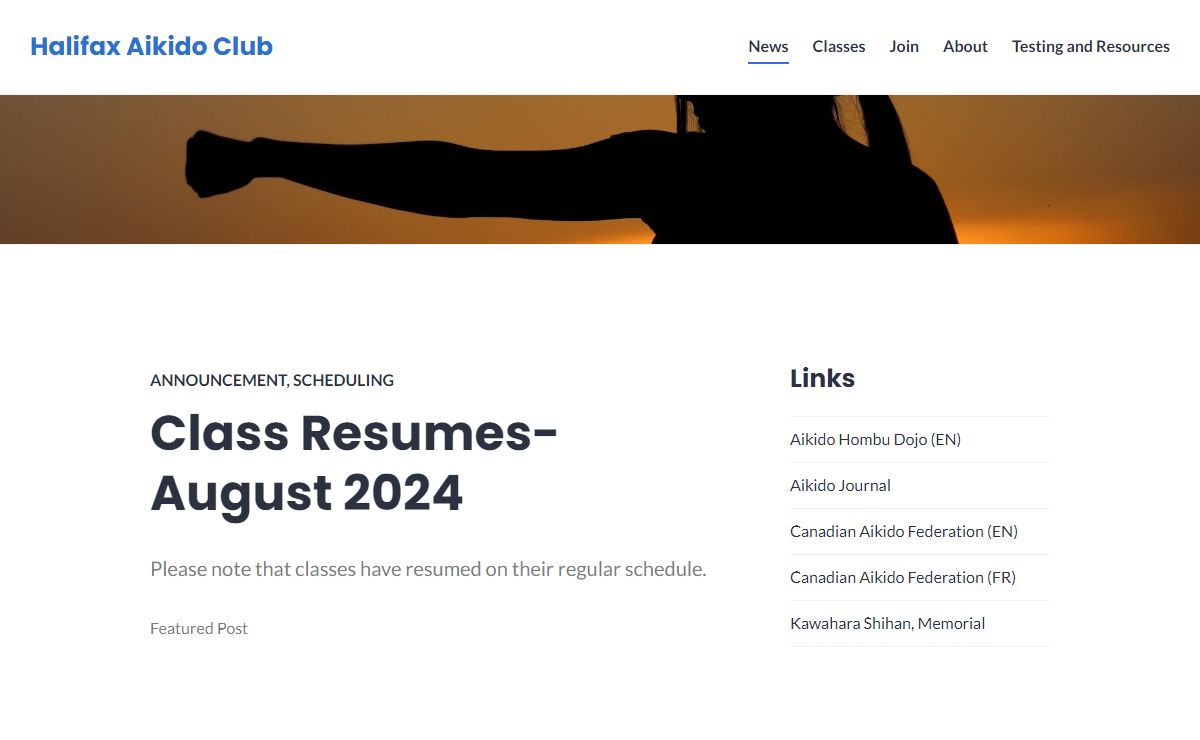 Halifax Aikido Club – Established 1976