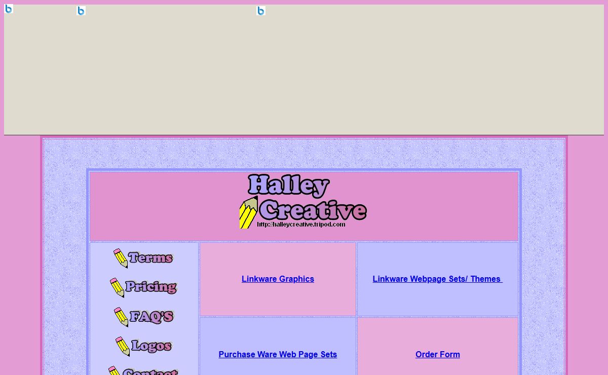 Halley Creative, graphics, websets, stationary and more! http://halleycreative.tripod.com