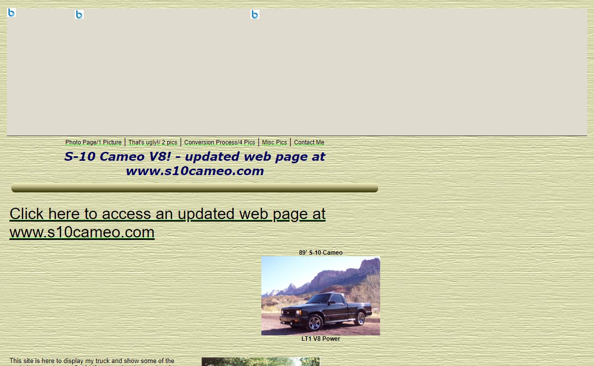S-10 Cameo V8! - updated web page at www.s10cameo.com