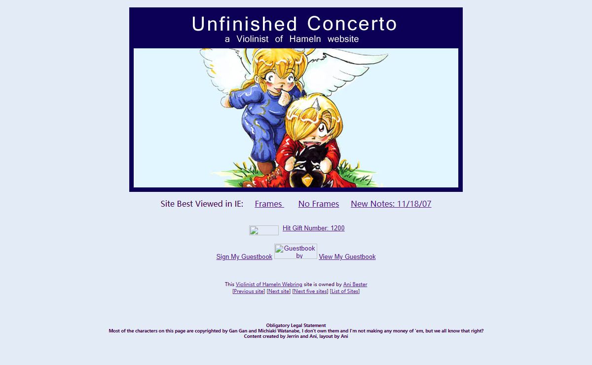 Violinist of Hameln Site: Unfinished Concerto