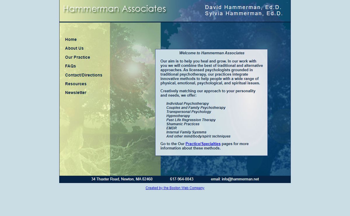 Hammerman Associates - Newton Boston MA - David Hammerman and Sylvia Hammerman