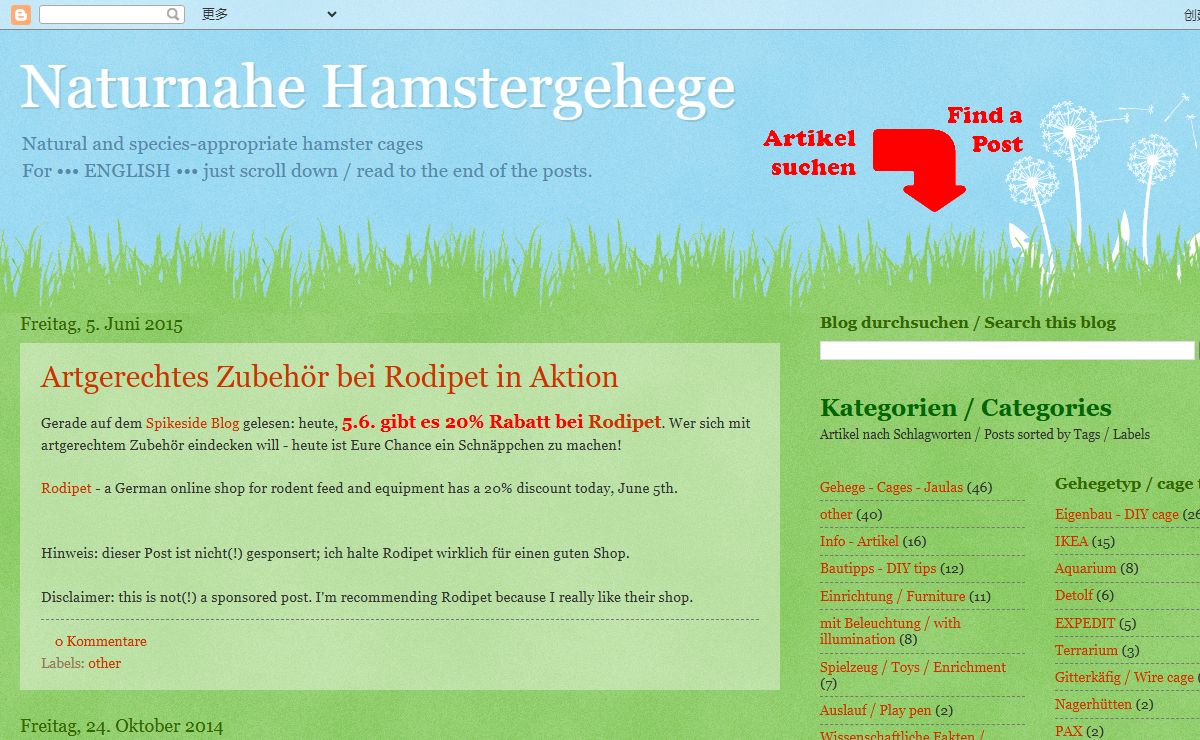 Naturnahe Hamstergehege