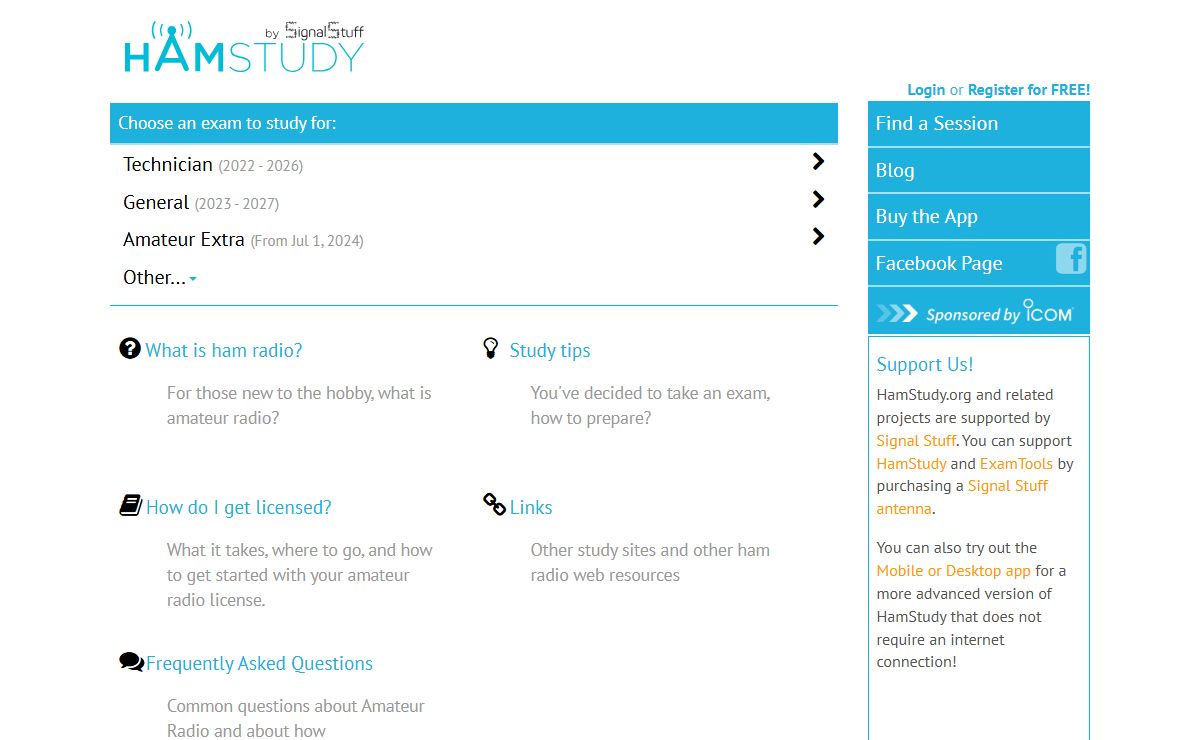 HamStudy.org: Cutting edge amateur radio study tools