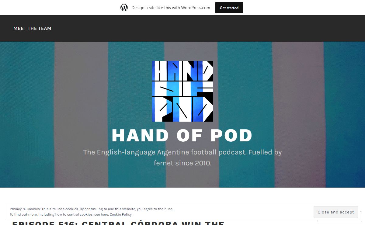 Hand Of Pod – The English-language Argentine football podcast. Fuelled by fernet since 2010.