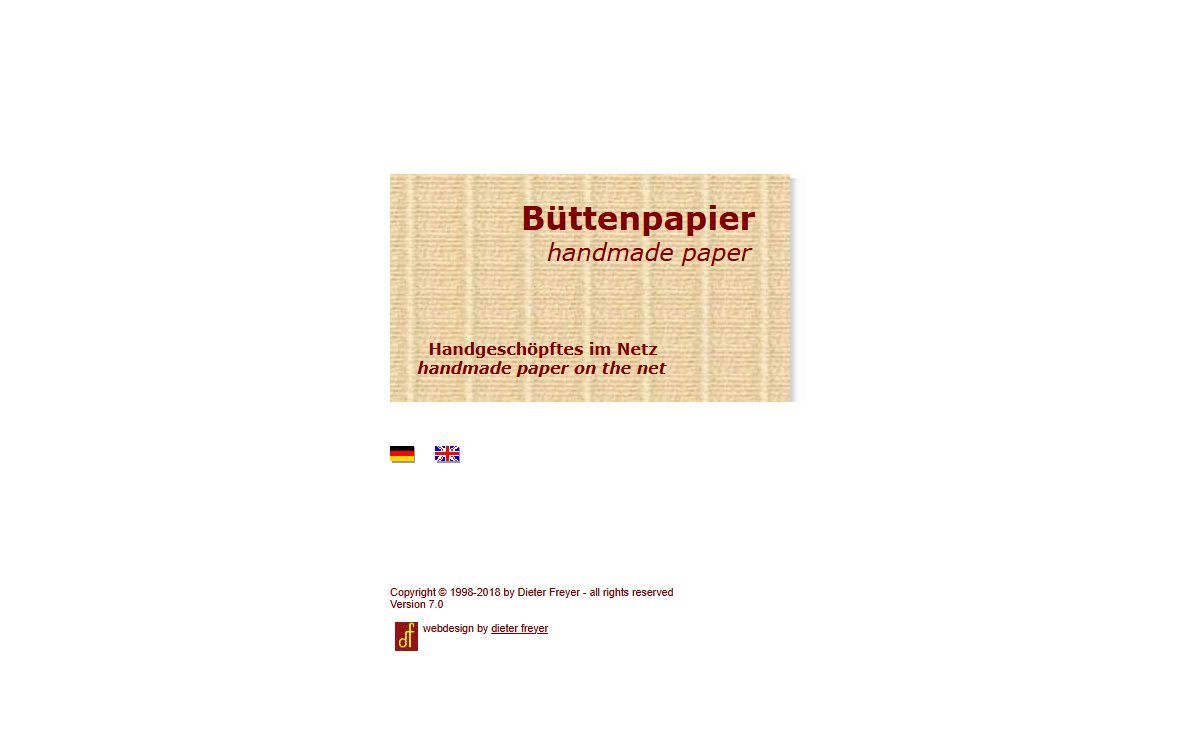 Dieter Freyer Büttenpapier - handmade paper
