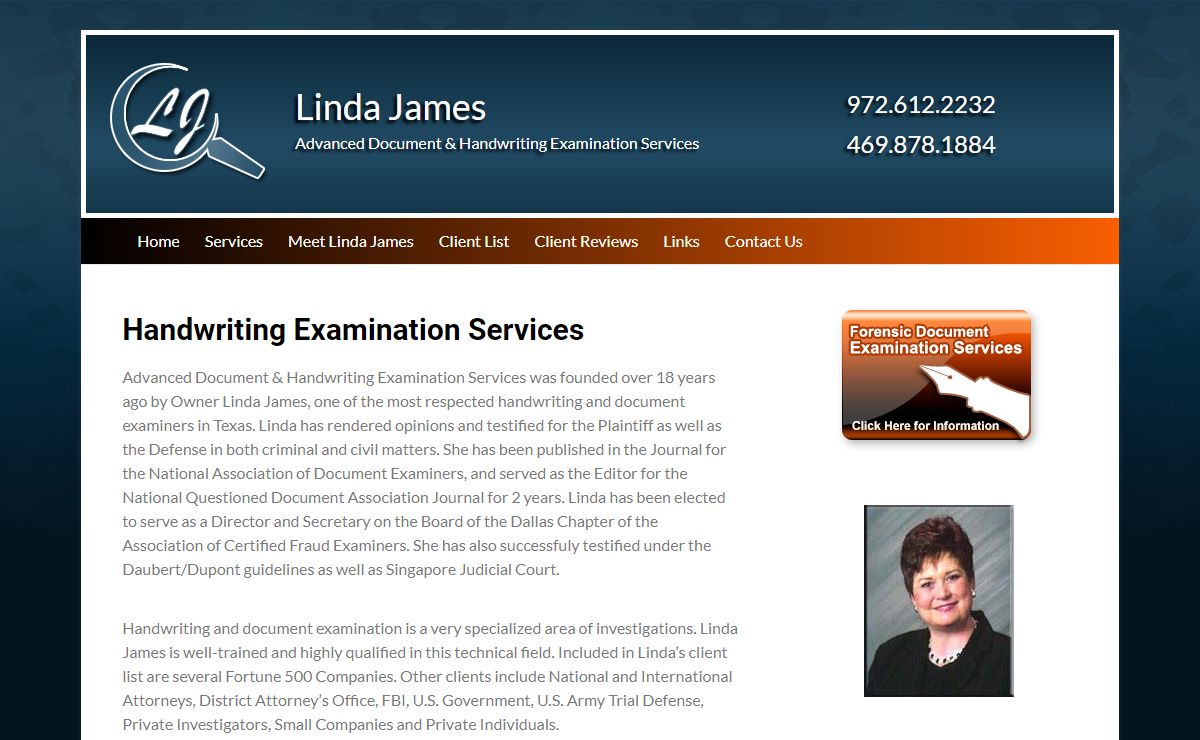 Handwriting Analysis, Document Examiner, Handwriting Expert, Handwriting Examiner