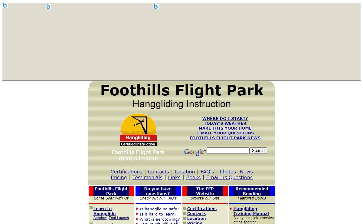 Foothills Flight Park, NC -- Hangglide, Aerotow and Ultralight Instruction