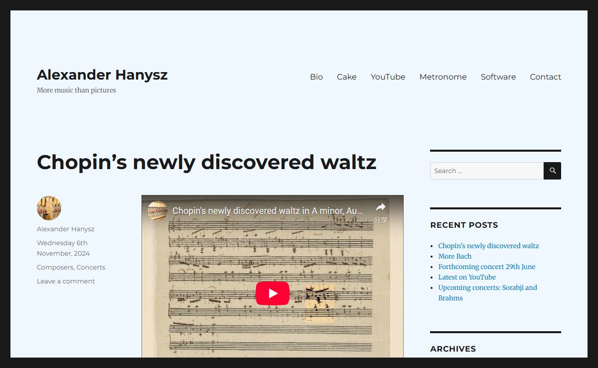 Alexander Hanysz – More music than pictures