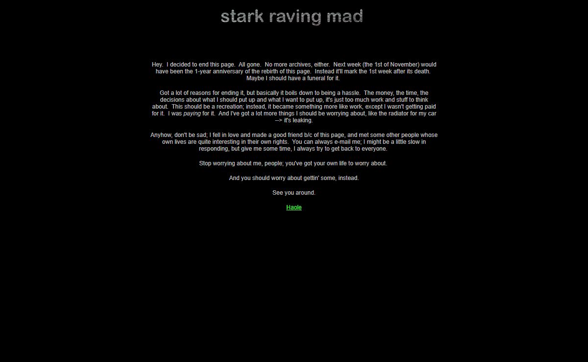 Stark Raving Mad