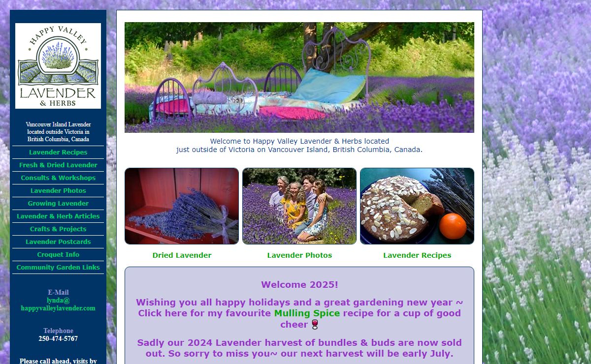 Lavender Victoria Vancouver Island - Happy Valley Lavender and Herbs