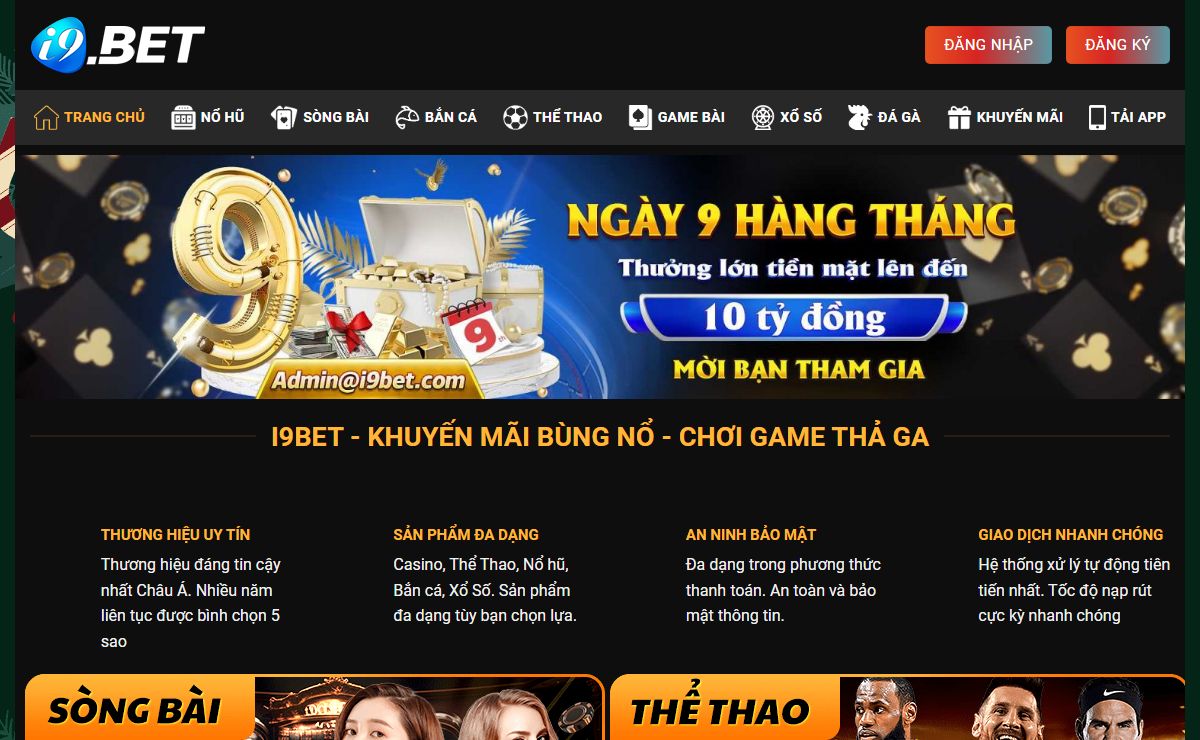 I9BET - KHUYẾN MÃI BÙNG NỔ - CHƠI GAME THẢ GA