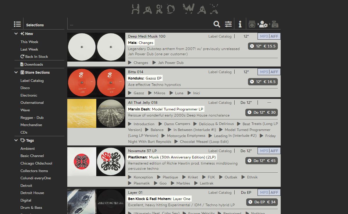 Record Store - Hard Wax