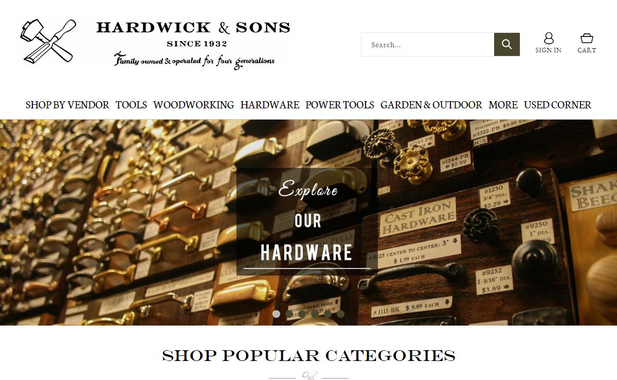 Hardwick & Sons | Quality Tools & Hardware Since 1932