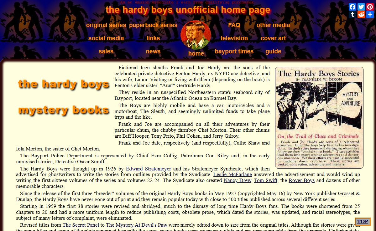 The Hardy Boys Unofficial Home Page