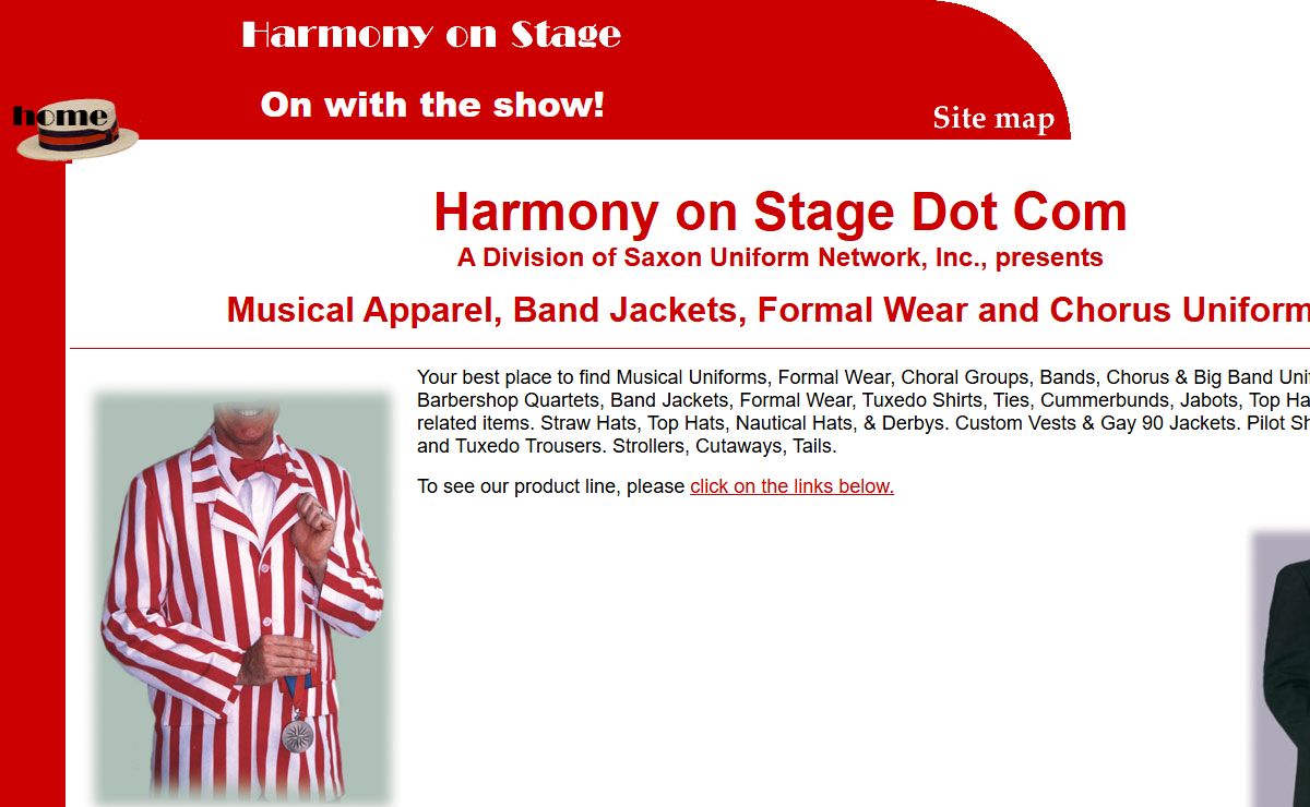 Harmony on Stage Barbershop Chorus Uniforms